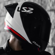 Ls2 Rapıd Race Stark Kapalı Motosiklet Kaskı Siyah Camlı