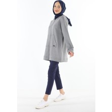 1929_Fermuarlı Tesettür Sweatshirt