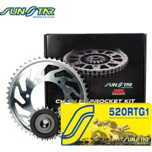 Sunstar Zincir Dişli Seti Trıumph Bonnevılle T100 (900 Cc) (2017-2021) / Zincir : 520RTG1 (GOLD)-102 / Dişli: Jt (17T-41T)