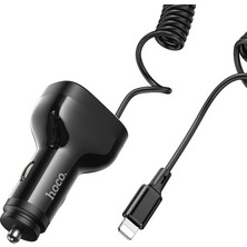 Kamardey NZ11A 30W 2 Usb+ Type-C Girişli iPhone Kablolu Araç Çakmaklık Şarj Aleti