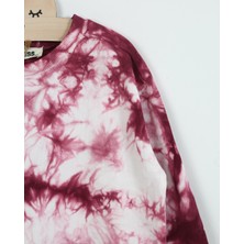 Luess Unisex Çocuk Batik Desenli 3 Iplik Şardonsuz Eşofman Takımı