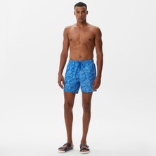 Nautica Erkek Mavi Baskılı Deniz Şortu T35508T.4SJ