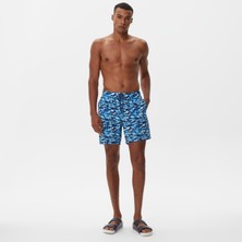 Nautica Erkek Mavi Baskılı Deniz Şortu T35507T.4EB