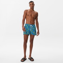 Nautica Erkek Mavi Baskılı Deniz Şortu T35522T.4SJ