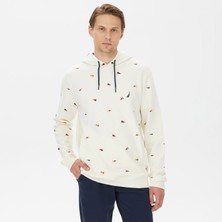 Nautıca Erkek Beyaz Standart Fıt Işlemeli Kapüşonlu Sweatshırt K37214T.1MA