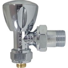 E.C.A  Rv3 Krom Köşe Radyatör Vanası - Pex - 1/2*16 mm