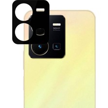 Heptek İletişim Vivo Y35S Kamera Lens Koruyucu Siyah Çerçeveli Korunaklı (3d K.c)