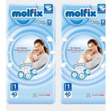 Molfix Yenidoğan 1 Numara Bebek Bezi 40'lı Paket x 2