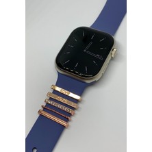 Ledoren Apple Watch Uyumlu Saat Kordon Aksesuarı Charm Set Tüm Seri Kordonlara Uyumlu Kordon Süsü