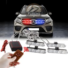 Fruens Panjur Içi Çakar Kırmızı Mavi 4 x 4 Uzaktan Kumandalı