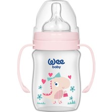 Wee Baby Klasik Plus Geniş Ağızlı Kulplu PP Biberon 150 ml Pembe