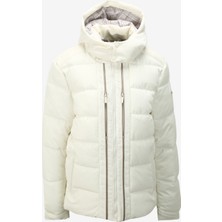 Discovery Expedition Kırık Beyaz Erkek Kapüşon Yaka Relaxed Kapitone Mont D3WM-MNT4