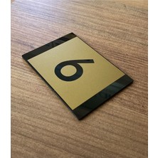 Yönline Minimal Gold Tasarım Apartman Kapı Numarası