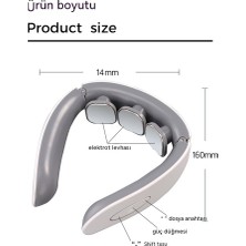 Qıchu Boyun Bakım Aleti USB Şarj Edilebilir Servikal Omurga Masaj Aleti Elektroterapi Fizyoterapi Aleti Nabız Sıcak Boyun Masajı (Yurt Dışından)