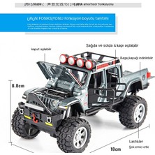 Qıchu Alaşımlı Araba Modeli 1:32 Büyük Tekerlekli Jeep Scooter Buggy, Sesli ve Işıklı (Yurt Dışından)