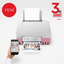 Canon G3430 Wi-Fi + Tarayıcı + Fotokopi Renkli Çok Fonksiyonlu Tanklı Pembe Mürekkep Püskürtmeli Yazıcı (Canon Eurasia Garantili)