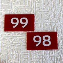 Yönline Dekoratif Apartman Kapı Numarası Pleksi- Numara 98