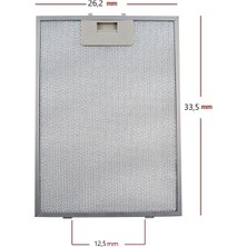 Populer Beko ADV5160B , ADV5160I Aspiratör Alüminyum Tel Yağ Filtresi 26,2X33,5CM Uyumlu
