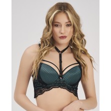 Moonlight 2212 Lastik Detaylı Destekli Yeşil Sütyen