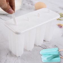 Shidanli 4 Hatta Eski Popsicle Kalıpları Kapaklı Ev Çocuk Sevimli Popsicle Dondurma Kalıbı Diy Ev Yapımı Dondurma Dondurma Kalıbı (Yurt Dışından)