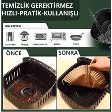 Ardinyo Air Fryer Pişirme Kağıdı 50 Adet Hava Fritözü,yuvarlak Model Pişirme Kağıdı Airfryer Yağsız Fritöz