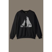 So Cool Bear And Wolf God Of War Ragnarök Kısa Kollu Baskılı Erkek Baskılı Sweatshirt
