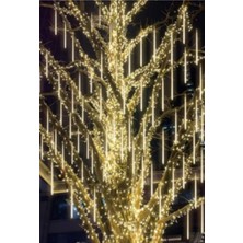 Hazar Led 8 Tüp Gün Işığı Meteor Led Işık Yağmur Işıkları Eklenebilir IP65 Dış Mekan Dekoratif Yılbaşı Süsü
