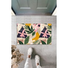 Çok Amaçlı Dekoratif Dijital Baskı Renkli Çiçek Dış Mekan Paspas