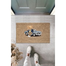 Stok Shop Dijital Baskı Yeşil Dış ve Iç Mekan Doğal Taş Desen Kapı Önü Paspası