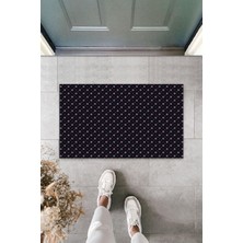 Stok Shop Dış ve Iç Mekan Mor Kapı Önü Paspası Küçükçiçekler Desen Paspas