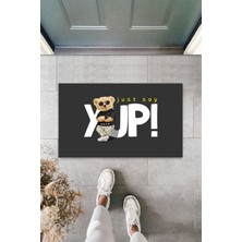 Stok Shop Dijital Baskı Yeşil Dış ve Iç Mekan Doğal Taş Desen Kapı Önü Paspası