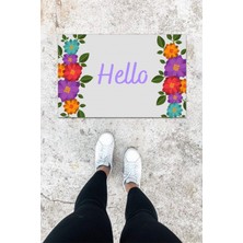 Stok Shop Dijital Baskı Yeşil Dış ve Iç Mekan Doğal Taş Desen Kapı Önü Paspası