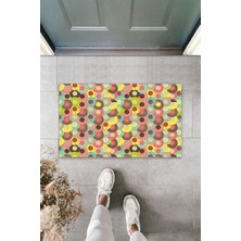 Çok Amaçlı Dijital Baskı Çok Renkli Daireler Dış ve Iç Mekan Paspas