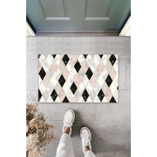 Stok Shop Çok Amaçlı Dijital Baskı Pembe Baklava Dilimi Dış ve Iç Mekan Kapı Paspası