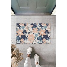 Stok Shop Çok Amaçlı Dijital Soft Büyük Çiçekler Pudra Kapı Paspası Dış Mekan Paspas