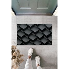 Çok Amaçlı Dijital Baskı Siyah Küp Dış ve Iç Mekan Paspas