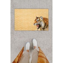 Stok Shop Dijital Baskı Dekoratif Kaplan Sarı Kapı Önü Paspası