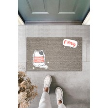 Dijital Baskı Yeşil Dış ve Iç Mekan Doğal Taş Desen Kapı Önü Paspası