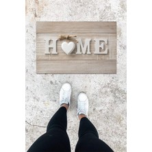 Stok Shop Dijital Baskı Beyaz Dış ve Iç Mekan Kalp Desen Kapı Önü Paspası