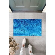 Stok Shop Dijital Baskı Yeşil Dış ve Iç Mekan Doğal Taş Desen Kapı Önü Paspası