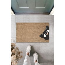 Dijital Baskı Yeşil Dış ve Iç Mekan Doğal Taş Desen Kapı Önü Paspası