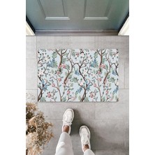 Stok Shop Dijital Baskı Yeşil Dış ve Iç Mekan Doğal Taş Desen Kapı Önü Paspası