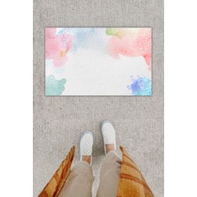 Dijital Baskı Dekoratif Düz Ebruli Kapı Önü Paspası