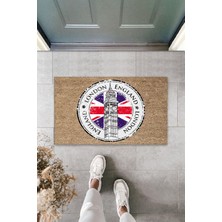 Dijital Baskı Yeşil Dış ve Iç Mekan Doğal Taş Desen Kapı Önü Paspası