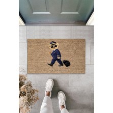 Stok Shop Dijital Baskı Yeşil Dış ve Iç Mekan Doğal Taş Desen Kapı Önü Paspası