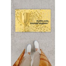 Stok Shop Dijital Baskı Yeşil Dış ve Iç Mekan Doğal Taş Desen Kapı Önü Paspası