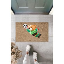 Dijital Baskı Yeşil Dış ve Iç Mekan Doğal Taş Desen Kapı Önü Paspası