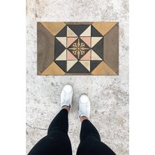 Stok Shop Dijital Baskı Antrasit Dış ve Iç Mekan Mozaik Desen Kapı Önü Paspası