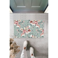 Dijital Baskı Yeşil Dış ve Iç Mekan Doğal Taş Desen Kapı Önü Paspası