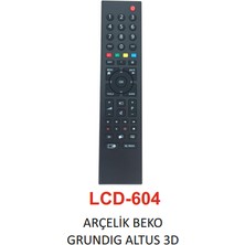 Bernami BYR002 Arçelik - Beko - Grundig - Altus 3D Tv Kumandası - LCD 604 [efsngrck]